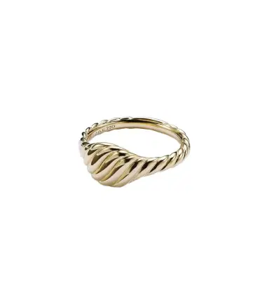 David Yurman Sculpted Cable 18kt gold pinky ring | Thumbnail 1 David Yurman Sculpted Cable 18kt gold pinky ring | Thumbnail 1