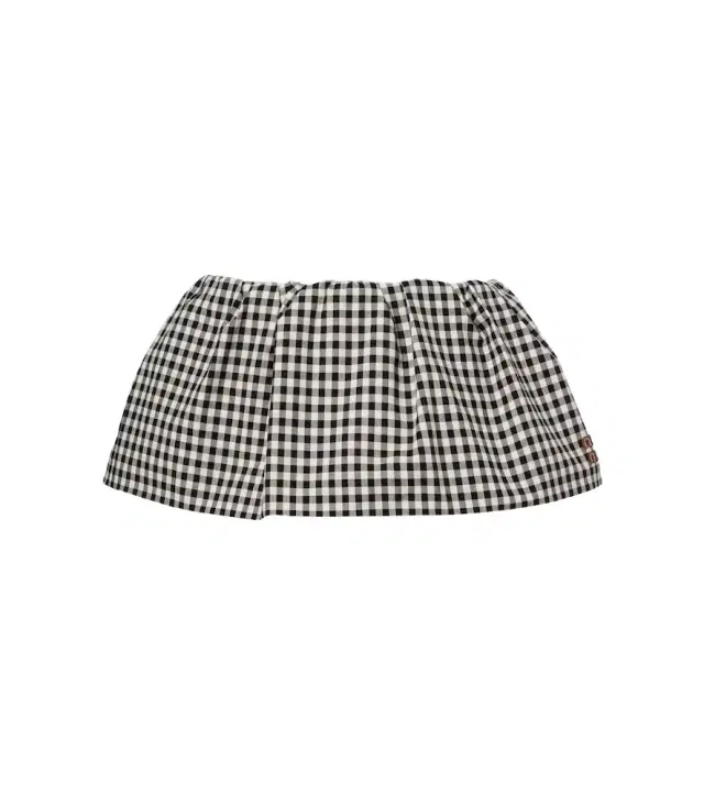 Miu Miu Bubble gingham cotton miniskirt