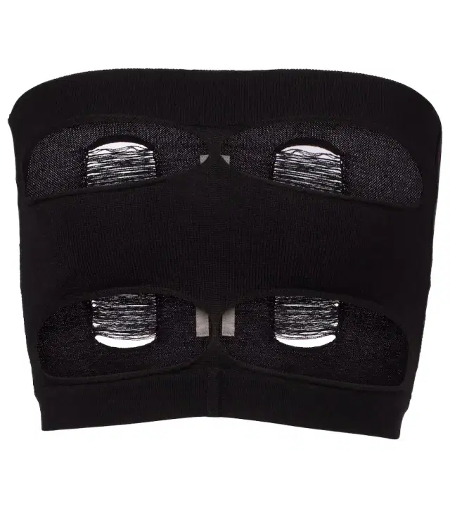 Rick Owens Cutout strapless wool top