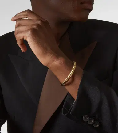 David Yurman Sculpted Cable 18kt gold cuff bracelet | Thumbnail 3