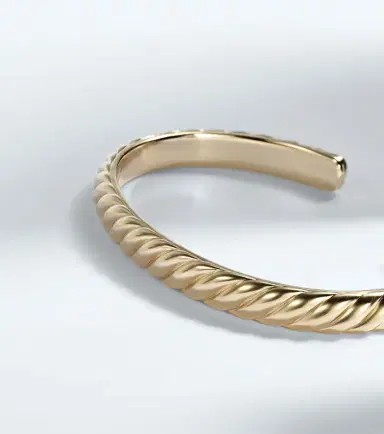 David Yurman Sculpted Cable 18kt gold cuff bracelet | Thumbnail 4
