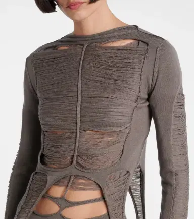 Rick Owens Distressed wool top | Thumbnail 2