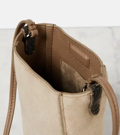 Brunello Cucinelli Mini suede crossbody bag | Thumbnail 3 Brunello Cucinelli Mini suede crossbody bag | Thumbnail 3