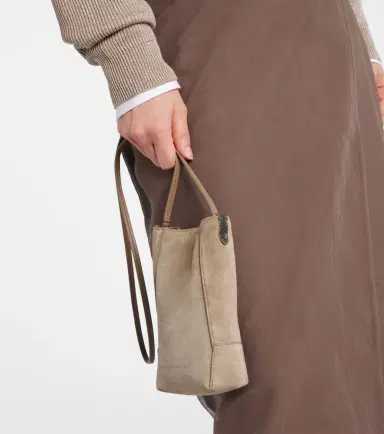 Brunello Cucinelli Mini suede crossbody bag | Thumbnail 6 Brunello Cucinelli Mini suede crossbody bag | Thumbnail 6