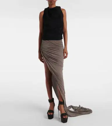 Rick Owens Edfu cotton maxi skirt | Thumbnail 5