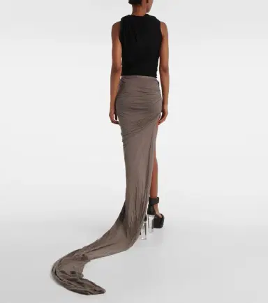 Rick Owens Edfu cotton maxi skirt | Thumbnail 6