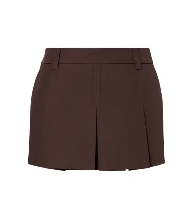 Miu Miu Logo cotton-blend miniskirt