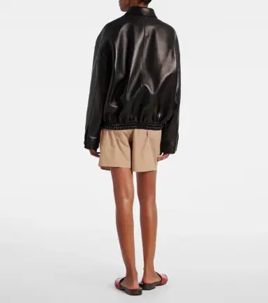 Miu Miu Logo leather jacket | Thumbnail 3