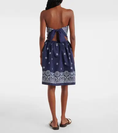 Miu Miu Bandana cotton and linen miniskirt | Thumbnail 4