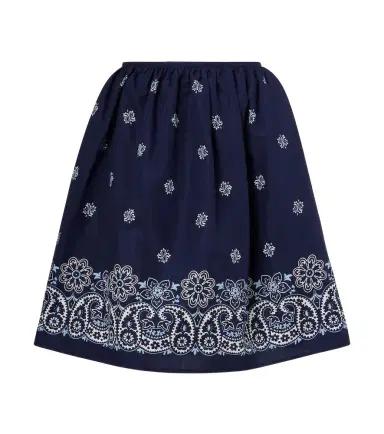 Miu Miu Bandana cotton and linen miniskirt | Thumbnail 1
