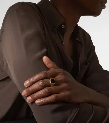 David Yurman Streamline 18kt gold ring with onyx | Thumbnail 2
