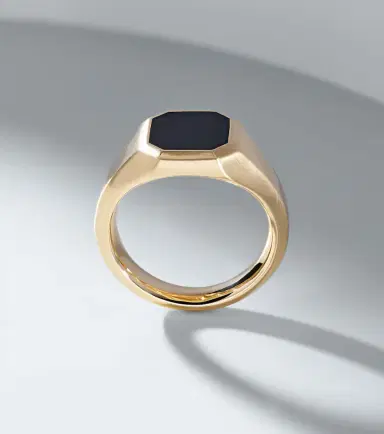 David Yurman Streamline 18kt gold ring with onyx | Thumbnail 3