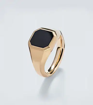 David Yurman Streamline 18kt gold ring with onyx | Thumbnail 4