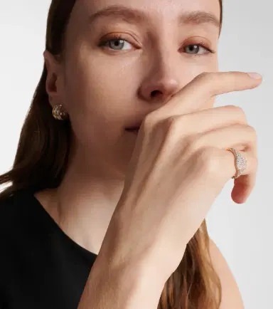 David Yurman Petite Pavé 18kt gold pinky ring with diamonds | Thumbnail 3