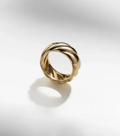 David Yurman Sculpted Cable 18kt gold ring | Thumbnail 3
