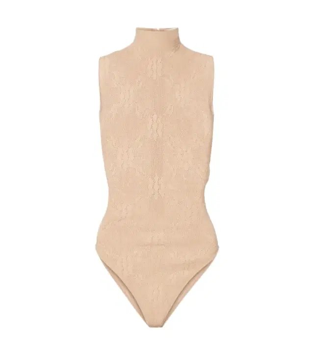 Victoria Beckham Sheer high-neck lace bodysuit