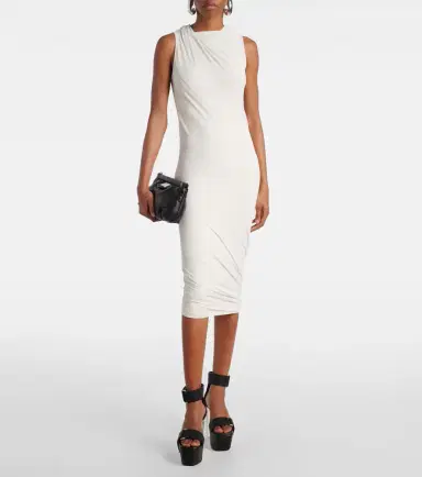 Rick Owens Lilies Luna gathered midi dress | Thumbnail 2