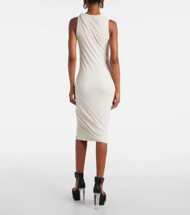 Rick Owens Lilies Luna gathered midi dress | Thumbnail 5