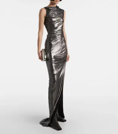 Rick Owens Ruched jersey gown | Thumbnail 6