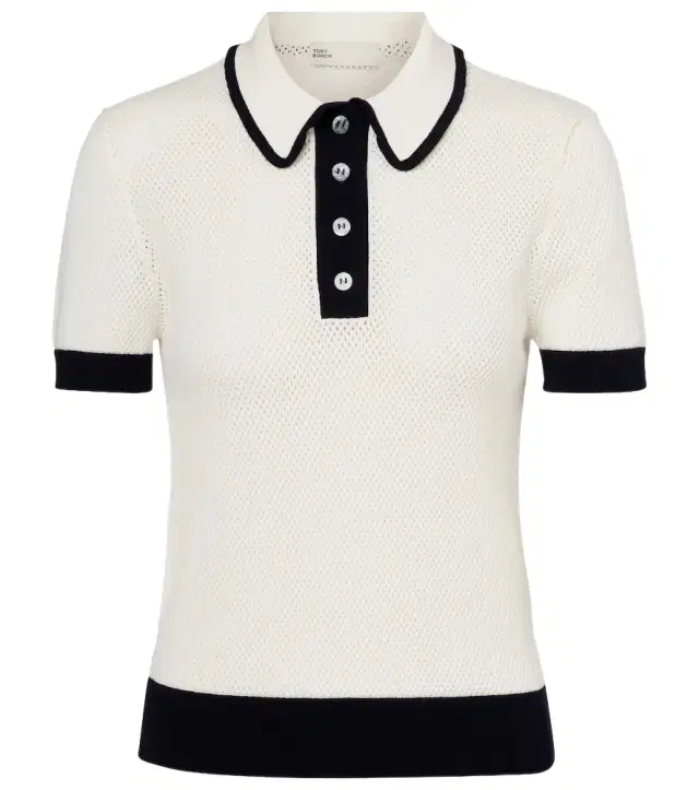 Tory Burch Open-knit polo shirt