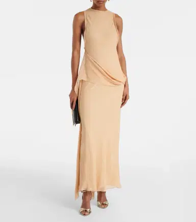 Victoria Beckham Draped silk gown | Thumbnail 3