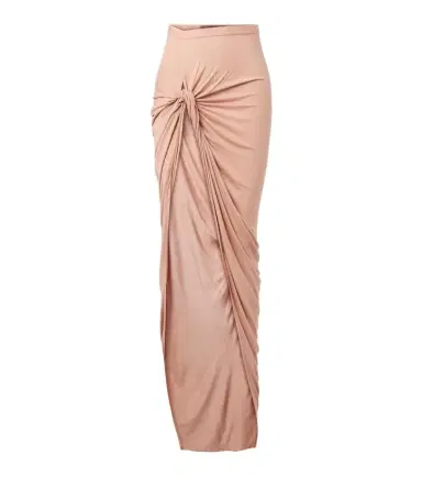 Rick Owens Asymmetric gathered jersey maxi skirt | Thumbnail 1