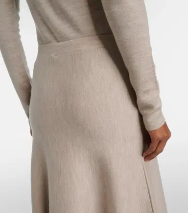 Gabriela Hearst Freddie wool, cashmere, and silk midi skirt | Thumbnail 6