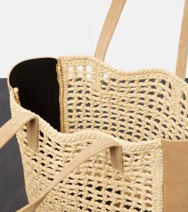 Khaite Zoe Small raffia-effect tote bag | Thumbnail 3
