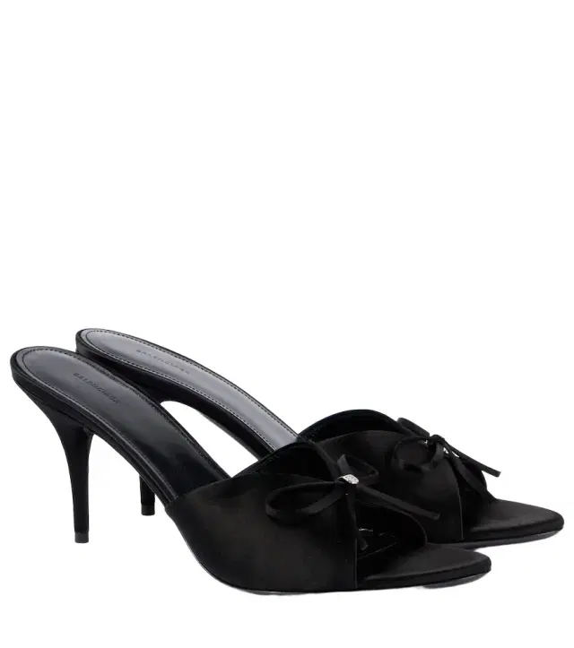 Balenciaga Knife Bow 80 satin sandals