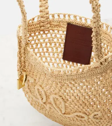 Chloé Chloé Summer Banana Small raffia tote bag | Thumbnail 2