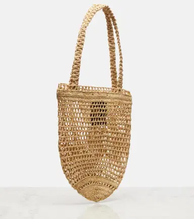 Chloé Chloé Summer Banana Small raffia tote bag | Thumbnail 4