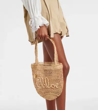 Chloé Chloé Summer Banana Small raffia tote bag | Thumbnail 5
