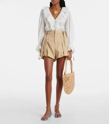 Chloé Chloé Summer Banana Small raffia tote bag | Thumbnail 6