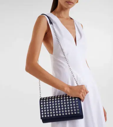 Christian Louboutin Paloma Small satin crêpe clutch | Thumbnail 2