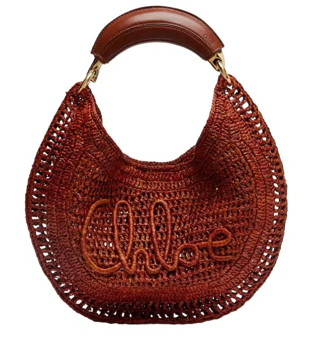 Chloe Chloé x Made For A Woman Summer Banana Small raffia shoulder bag