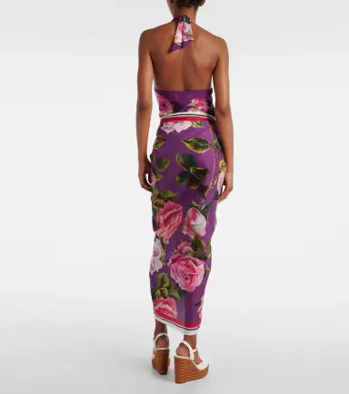 Dolce & Gabbana Floral cotton beach cover-up | Thumbnail 3
