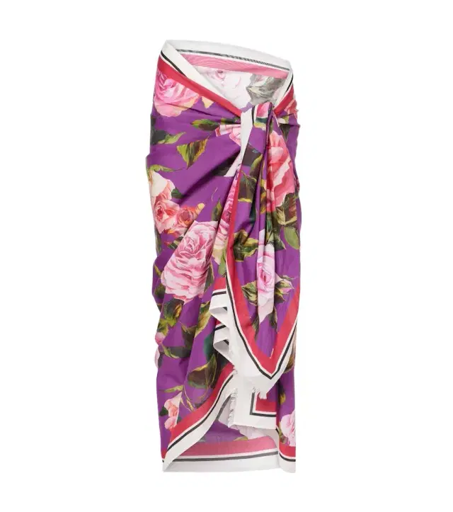 Dolce & Gabbana Floral cotton beach cover-up