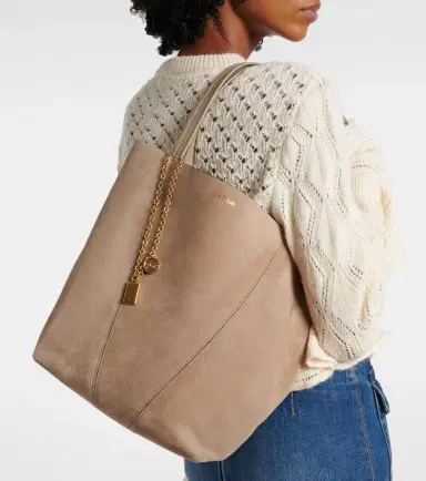 Chloé Chloé Chloé Spin Medium suede tote bag | Thumbnail 6 Chloé Chloé Chloé Spin Medium suede tote bag | Thumbnail 6