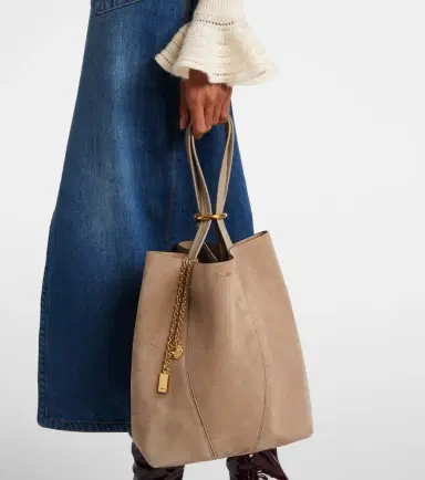 Chloé Chloé Chloé Spin Medium suede tote bag | Thumbnail 7 Chloé Chloé Chloé Spin Medium suede tote bag | Thumbnail 7