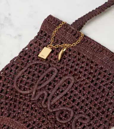 Chloé Chloé Summer Banana Small raffia tote bag | Thumbnail 2