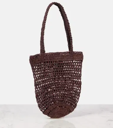 Chloé Chloé Summer Banana Small raffia tote bag | Thumbnail 3