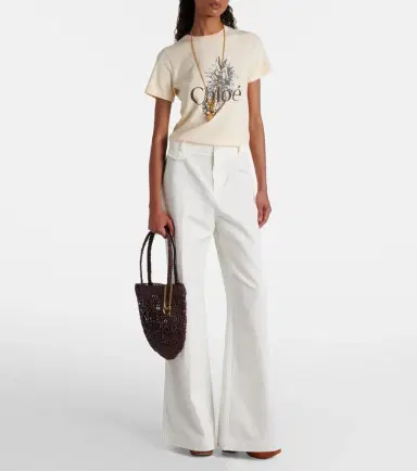 Chloé Chloé Summer Banana Small raffia tote bag | Thumbnail 5