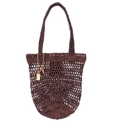 Chloé Chloé Summer Banana Small raffia tote bag | Thumbnail 1
