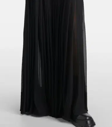 Burberry Pleated cotton-blend maxi skirt | Thumbnail 2