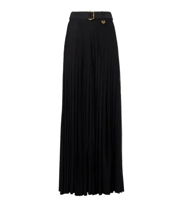Burberry Pleated cotton-blend maxi skirt