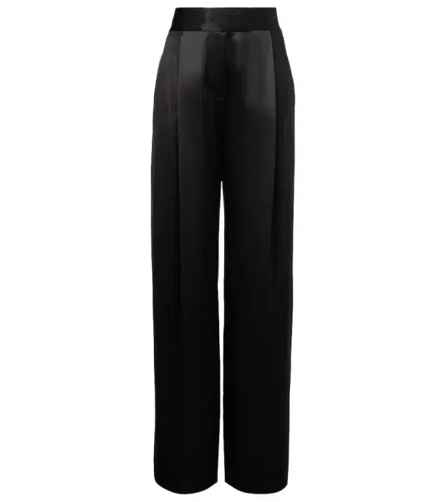 High-rise silk wide-leg pants