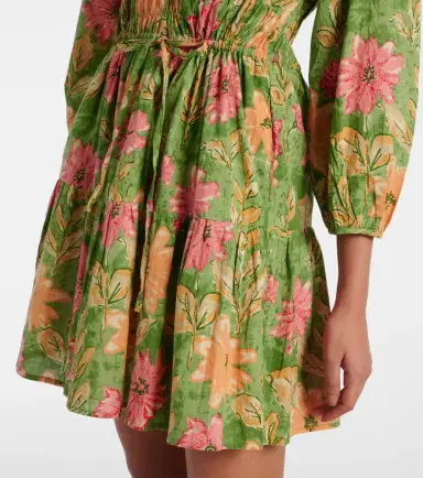 Velvet Floral cotton minidress | Thumbnail 2