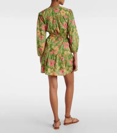 Velvet Floral cotton minidress | Thumbnail 3