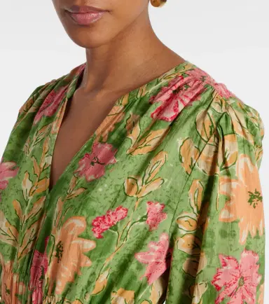 Velvet Floral cotton minidress | Thumbnail 5