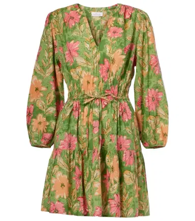 Velvet Floral cotton minidress | Thumbnail 1